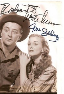 Bob Mitchum & Jan Sterling signed photo